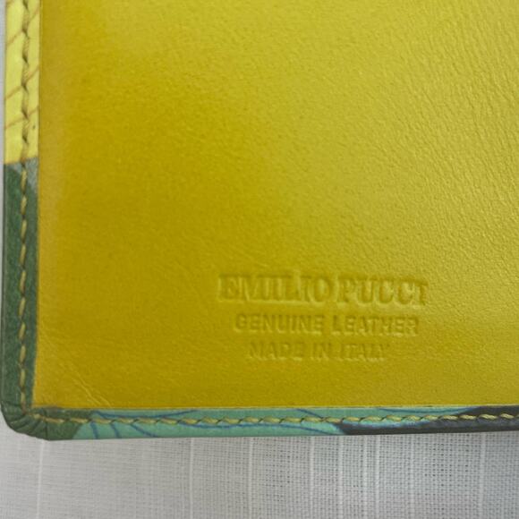 Emilio Pucci Green Floral Leather Agenda/Wallet/Notepad (COA) - Picture 11 of 14